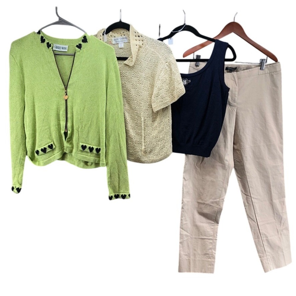 J&M Varon Carole Wang Lafayette 148 Womens Mixed Lot Size OS/10 Beige Green Tan